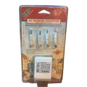 Lemax AC Power Adaptor 4-Output Jacks Christmas Village Holiday Displays Plug
